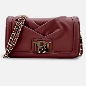 Badgley Mischka Plum Pleated Crossbody NWT